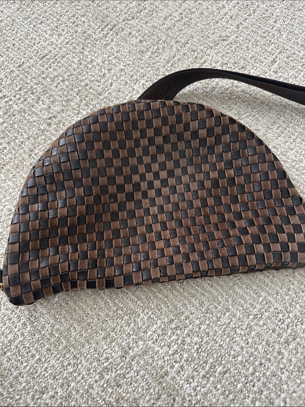 Woven Half-Moon Crossbody with Detachable Strap - Picture 4 of 6